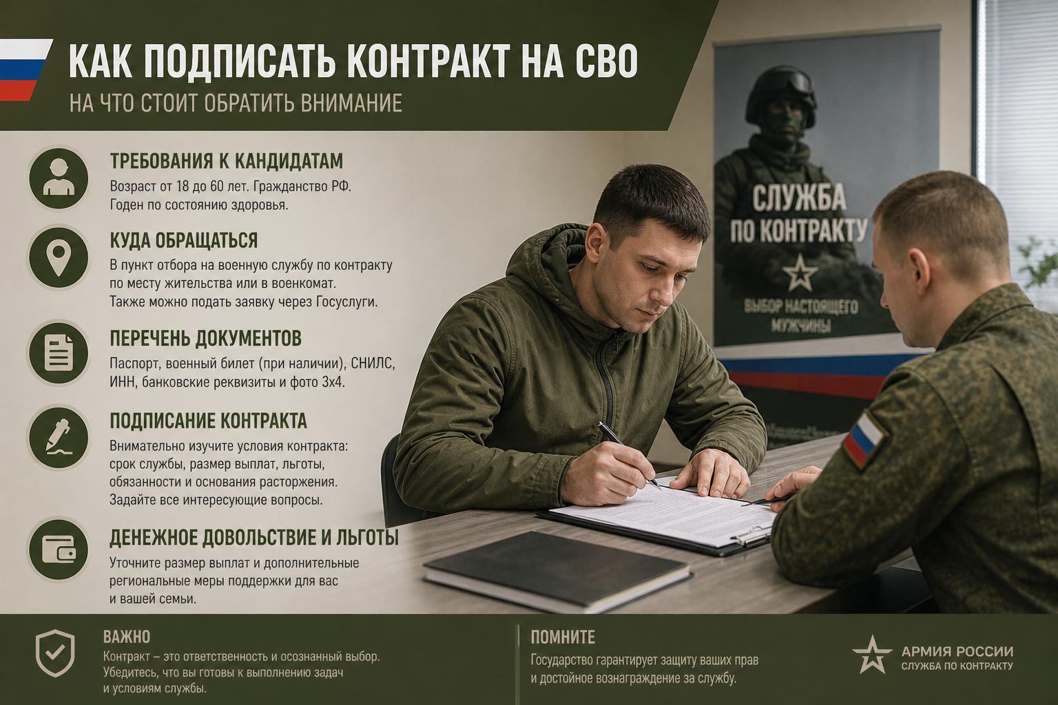 Как подписать контракт на СВО. На что стоит обратить внимание Как подписать контракт на СВО. На что стоит обратить внимание