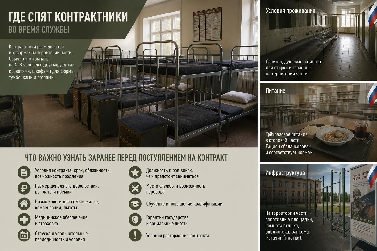 Где спят контрактники во время службы. Что важно узнать заранее перед поступлением на контракт Где спят контрактники во время службы. Что важно узнать заранее перед поступлением на контракт