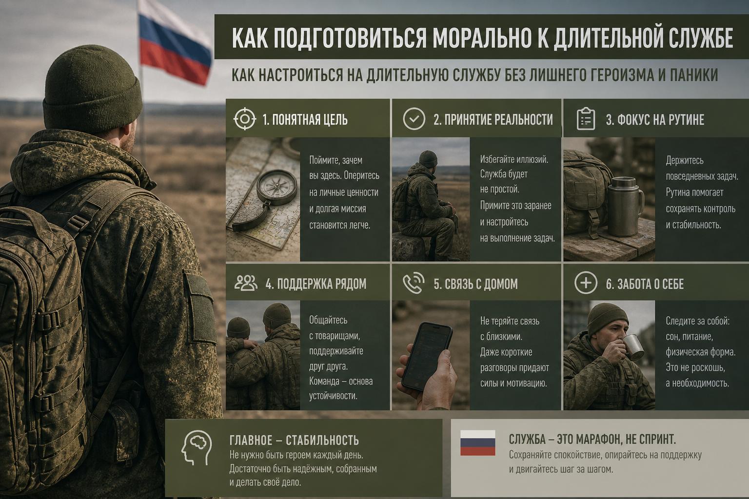 Как подготовиться морально к длительной службе. Как настроиться на длительную службу без лишнего героизма и паники Как подготовиться морально к длительной службе. Как настроиться на длительную службу без лишнего героизма и паники