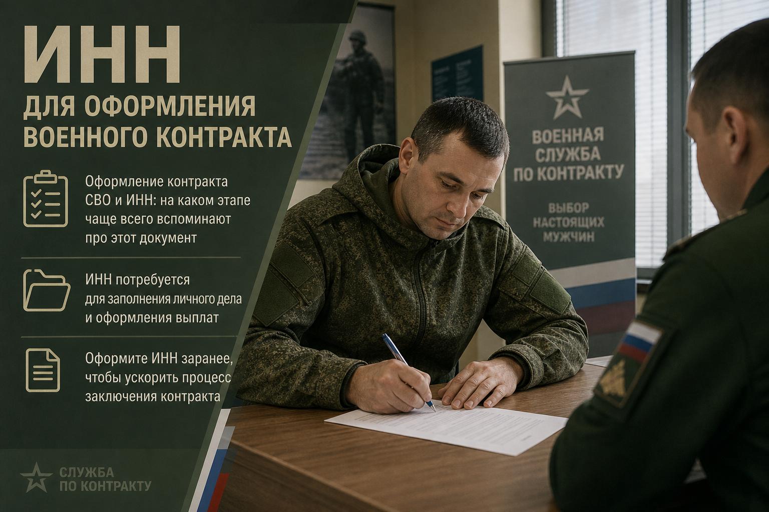 ИНН для оформления военного контракта. Оформление контракта СВО и ИНН: на каком этапе чаще всего вспоминают про этот документ ИНН для оформления военного контракта. Оформление контракта СВО и ИНН: на каком этапе чаще всего вспоминают про этот документ