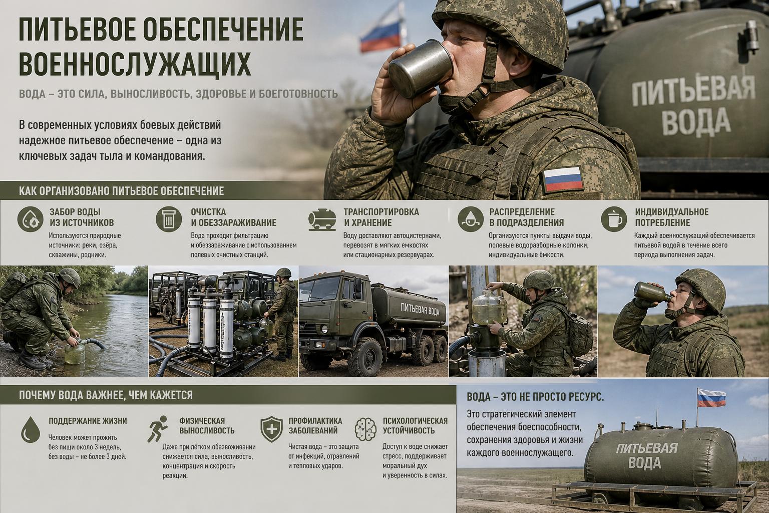 Как организовано питьевое обеспечение военнослужащих. Почему вода для армии важнее, чем кажется со стороны
