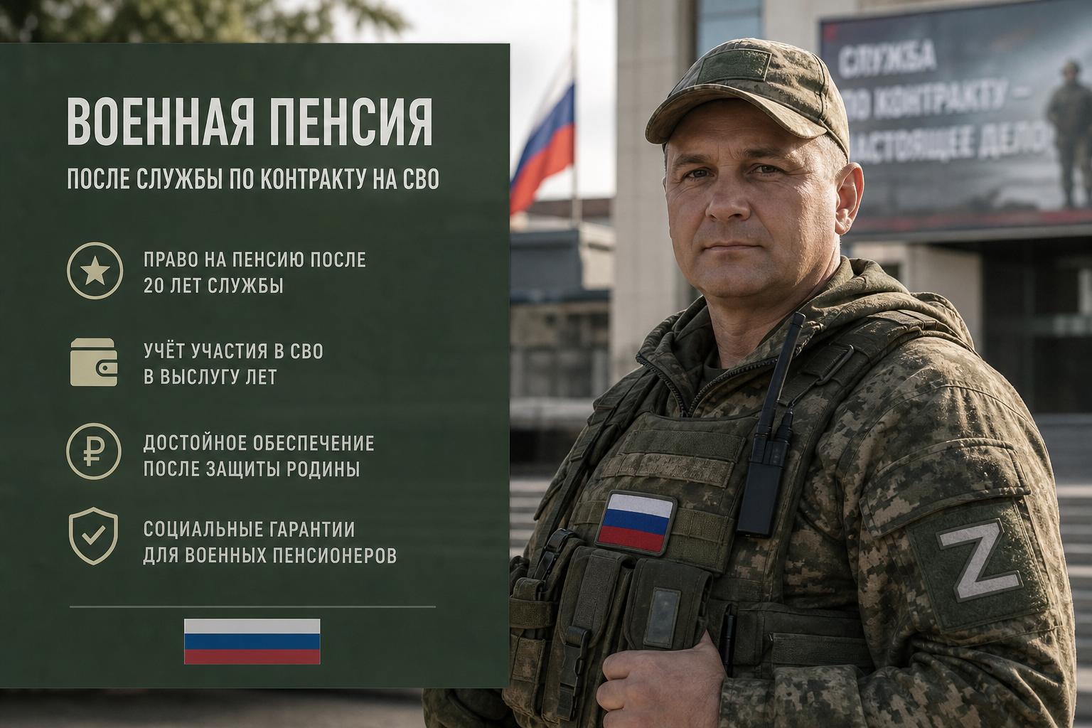 Военная пенсия после службы по контракту на СВО: кто имеет право и как не потерять время на оформлении