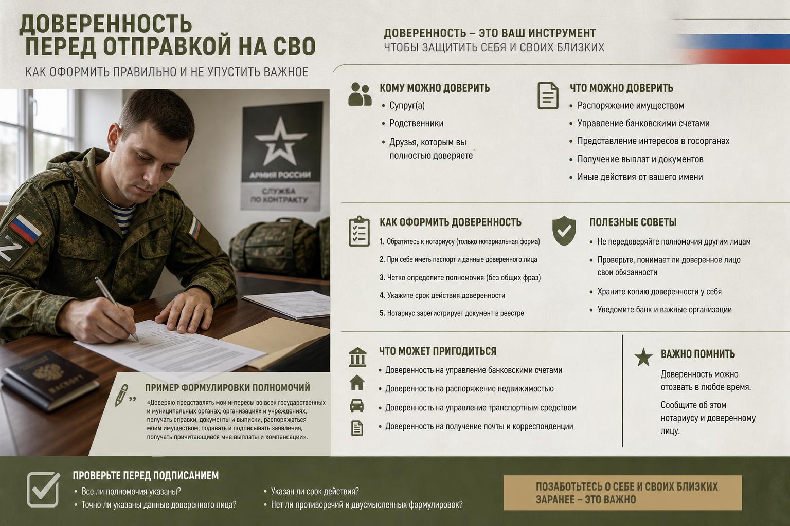 Как оформить доверенность перед отправкой на СВО. Что особенно важно запомнить Как оформить доверенность перед отправкой на СВО. Что особенно важно запомнить