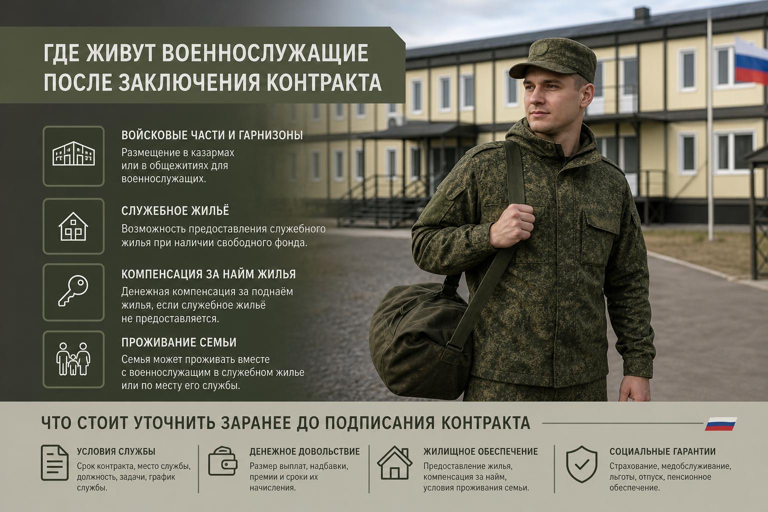 Где живут военнослужащие после заключения контракта. Что стоит уточнить заранее до подписания контракта Где живут военнослужащие после заключения контракта. Что стоит уточнить заранее до подписания контракта