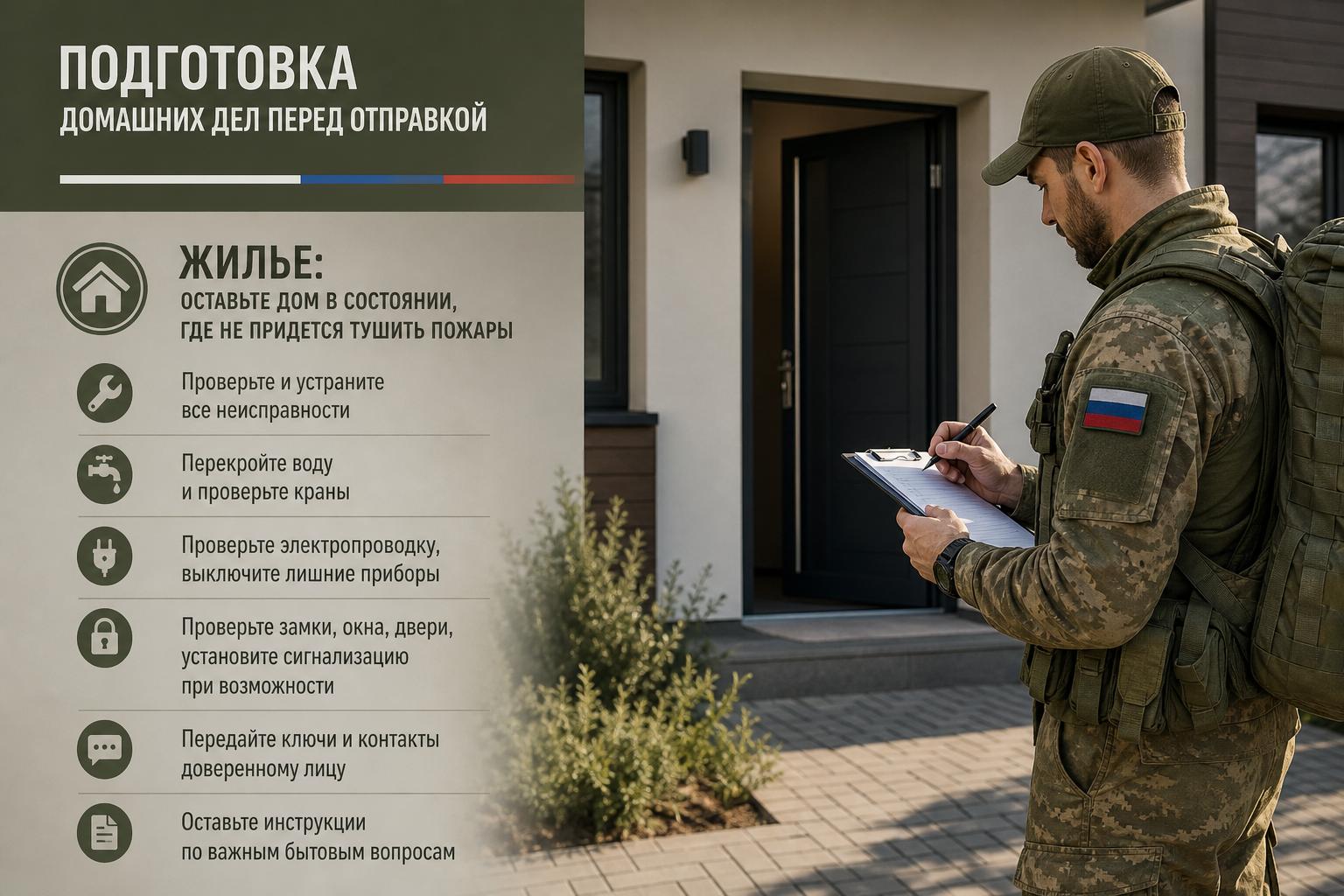 Как подготовить домашние дела перед отправкой. Жилье: оставить дом в состоянии, где не придется тушить пожары