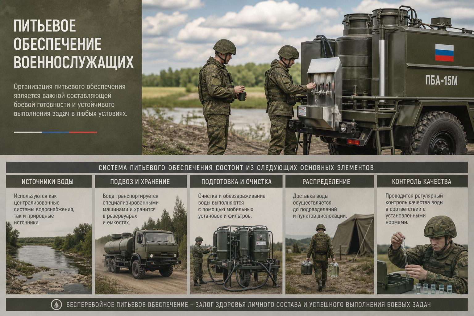 Как организовано питьевое обеспечение военнослужащих. Из чего состоит система питьевого обеспечения