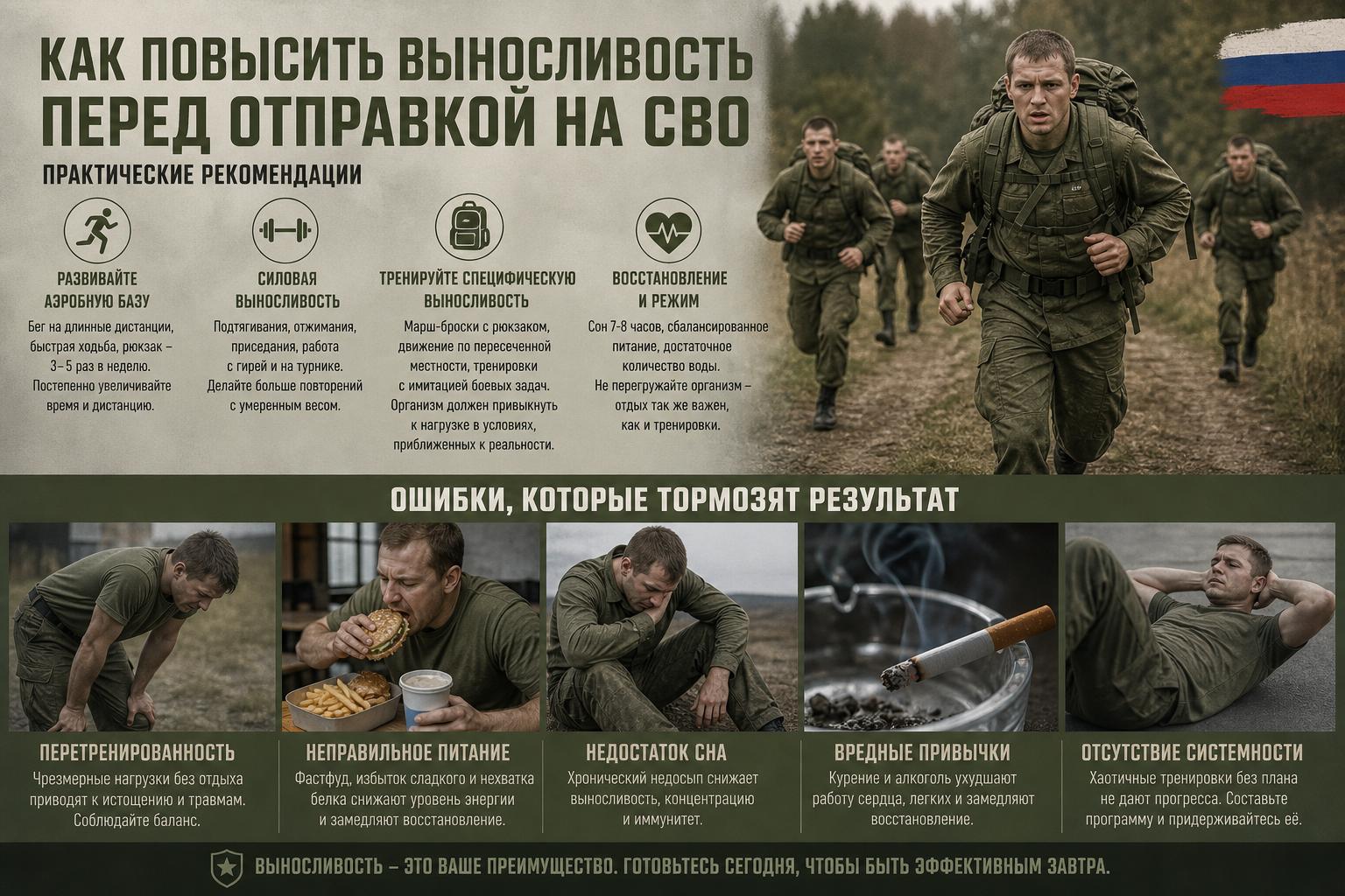 Как повысить выносливость перед отправкой на СВО. Ошибки, которые тормозят результат Как повысить выносливость перед отправкой на СВО. Ошибки, которые тормозят результат
