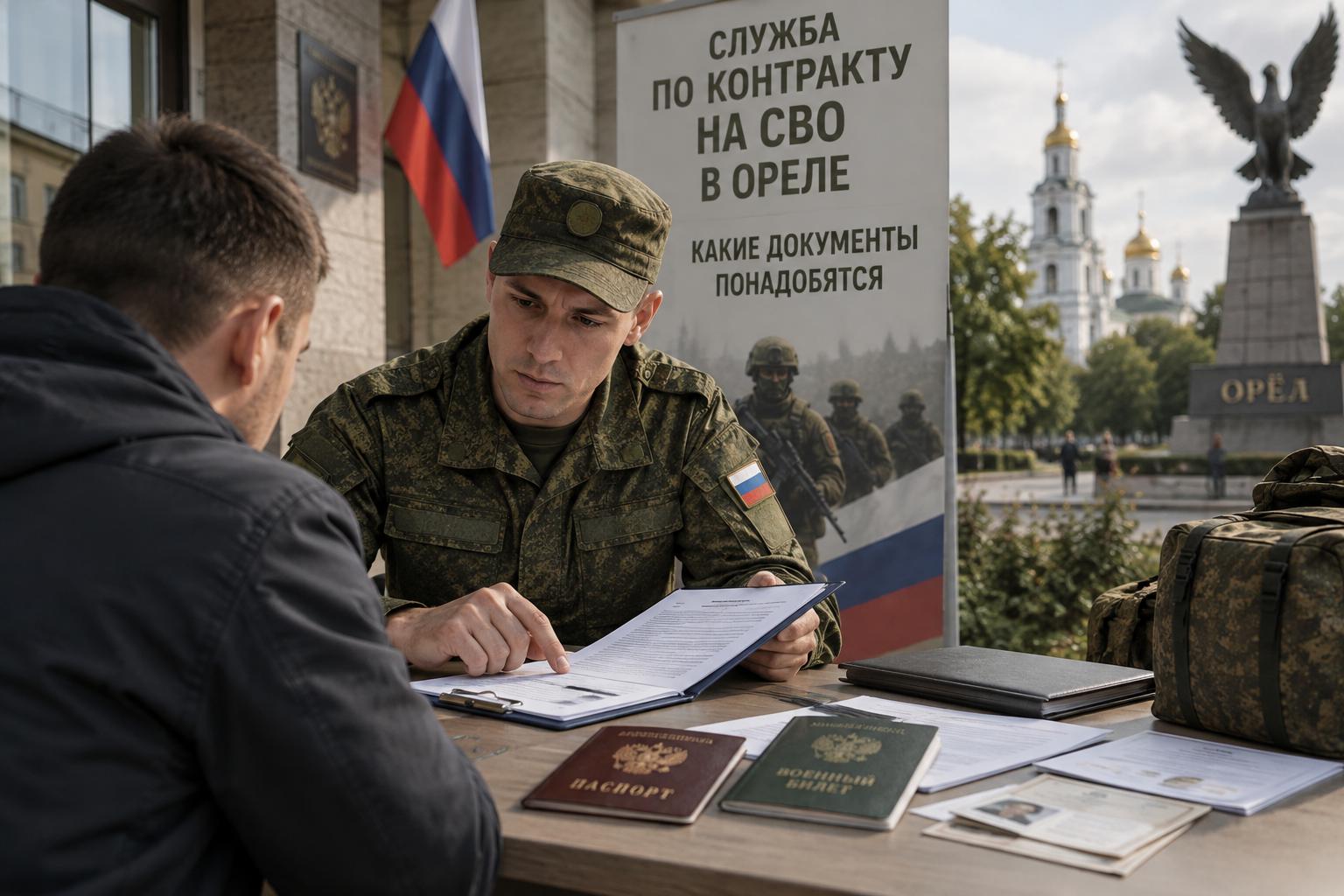 Служба по контракту на СВО в Ореле. Какие документы понадобятся Служба по контракту на СВО в Ореле. Какие документы понадобятся
