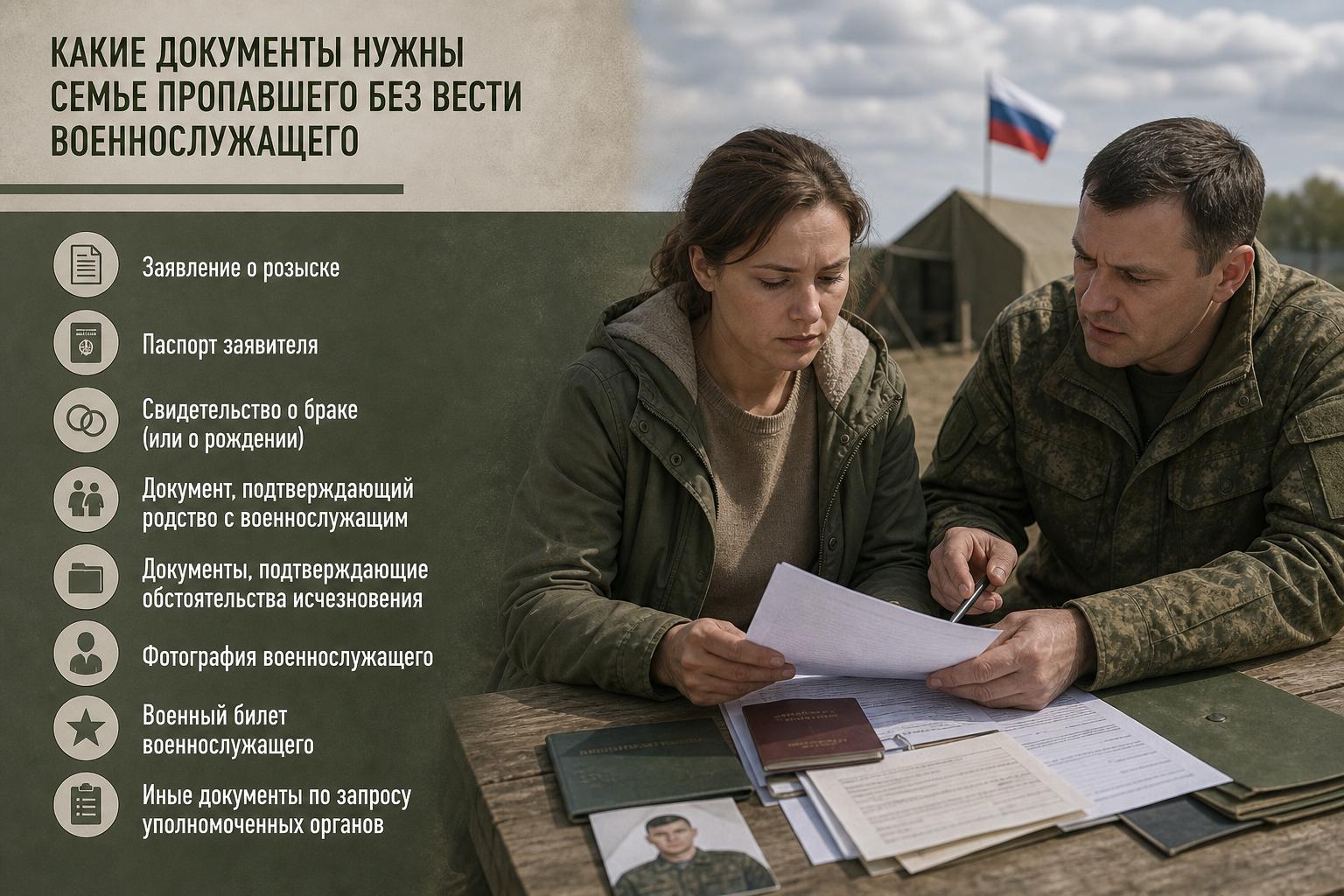 Какие документы нужны семье пропавшего без вести военнослужащего и с чего начать без лишней суеты