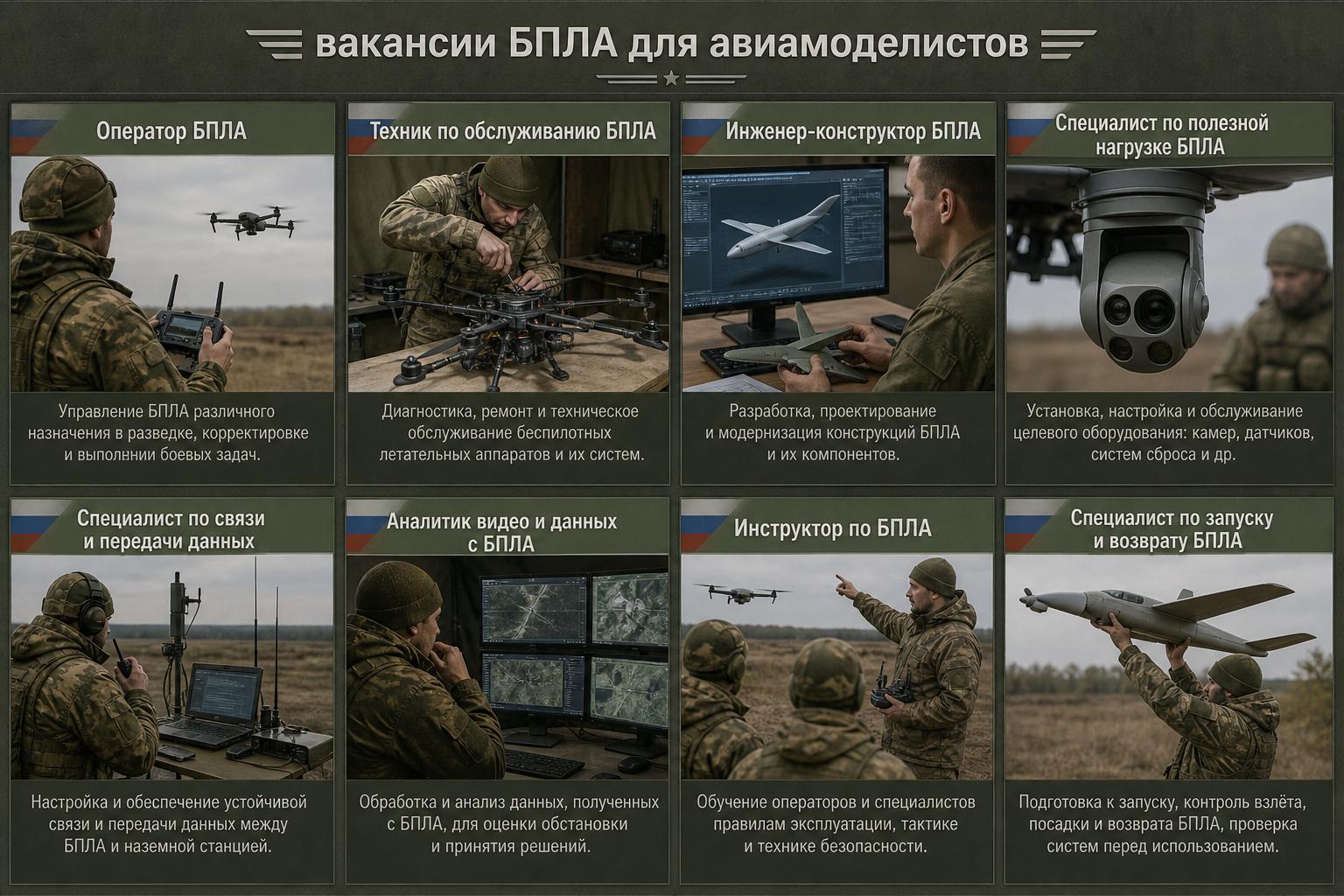Какие вакансии БПЛА подойдут авиамоделистам